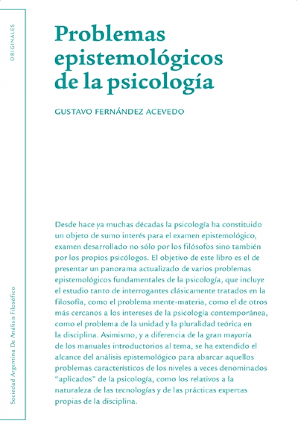 Problemas epistemológios de la psicología